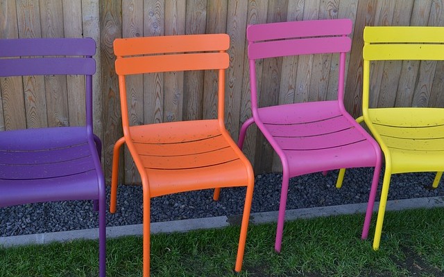 colorful outdoor chairs