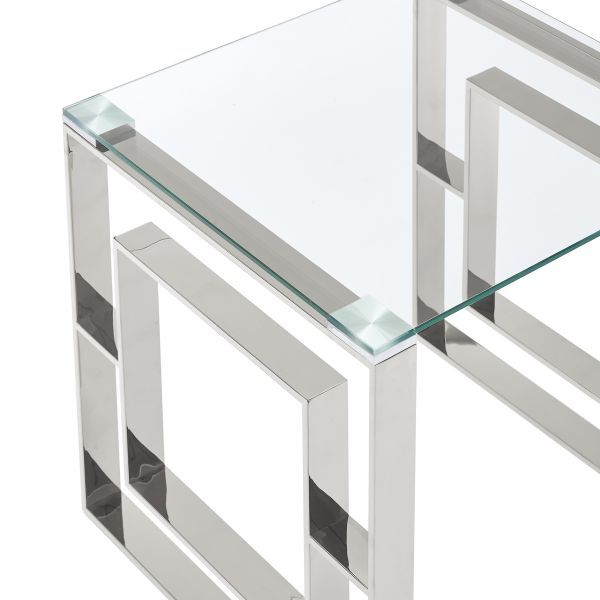 Eros Console/Desk in Silver