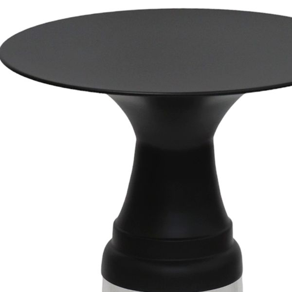 Indigo Accent Table in Clear and Black